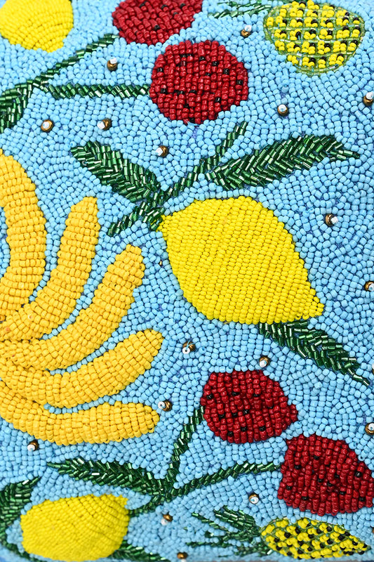 Beaded Fruit Bucket Bag