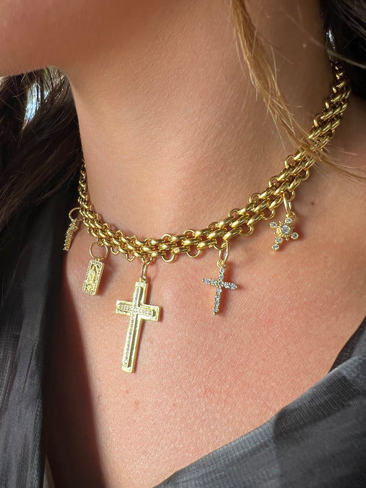 The Marissa Cross Charm Necklace