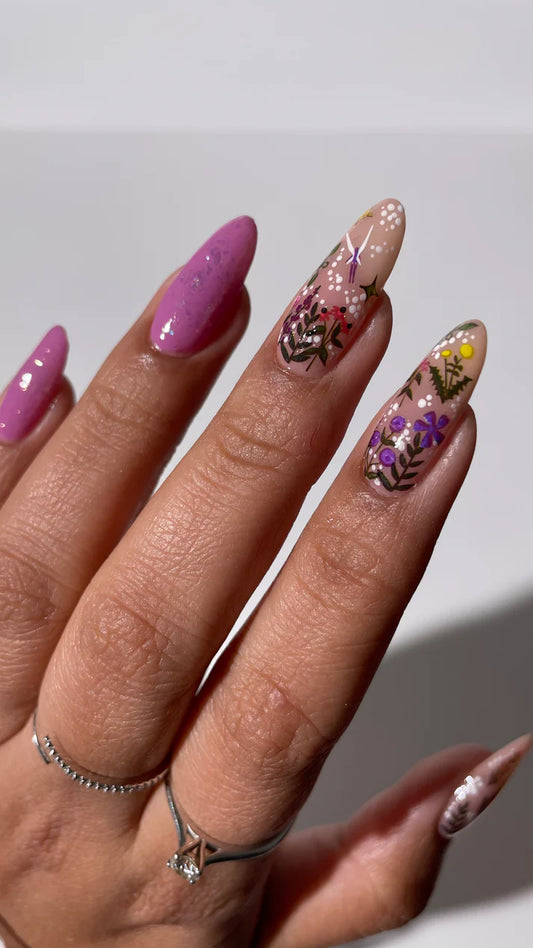 Wild Flower Nail Decals