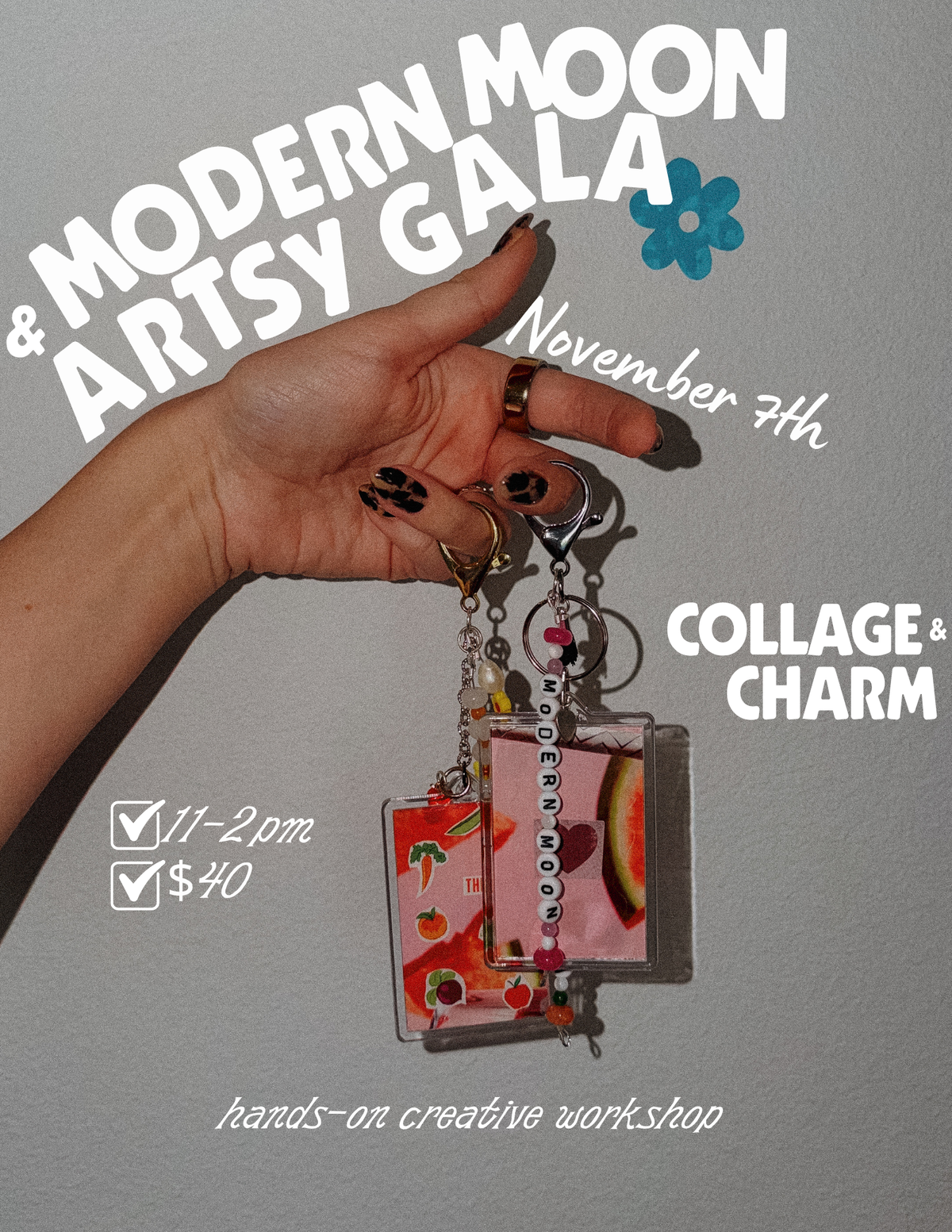 Collage + Charm: Arty Gala + Modern Moon - Nov 7th