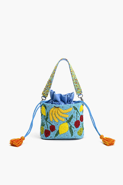 Beaded Fruit Bucket Bag