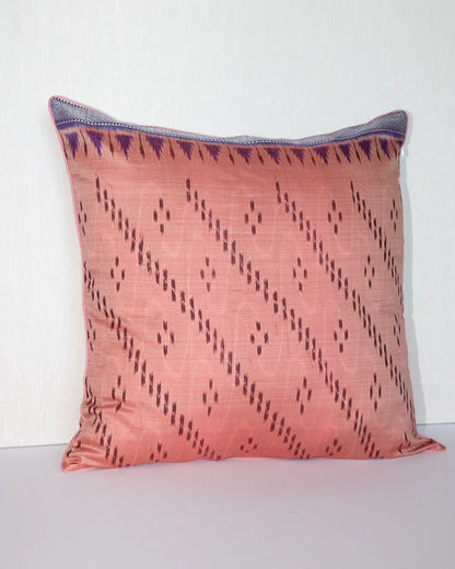 Rose Quartz Vintage Silk Sari Pillow Cover 20x20