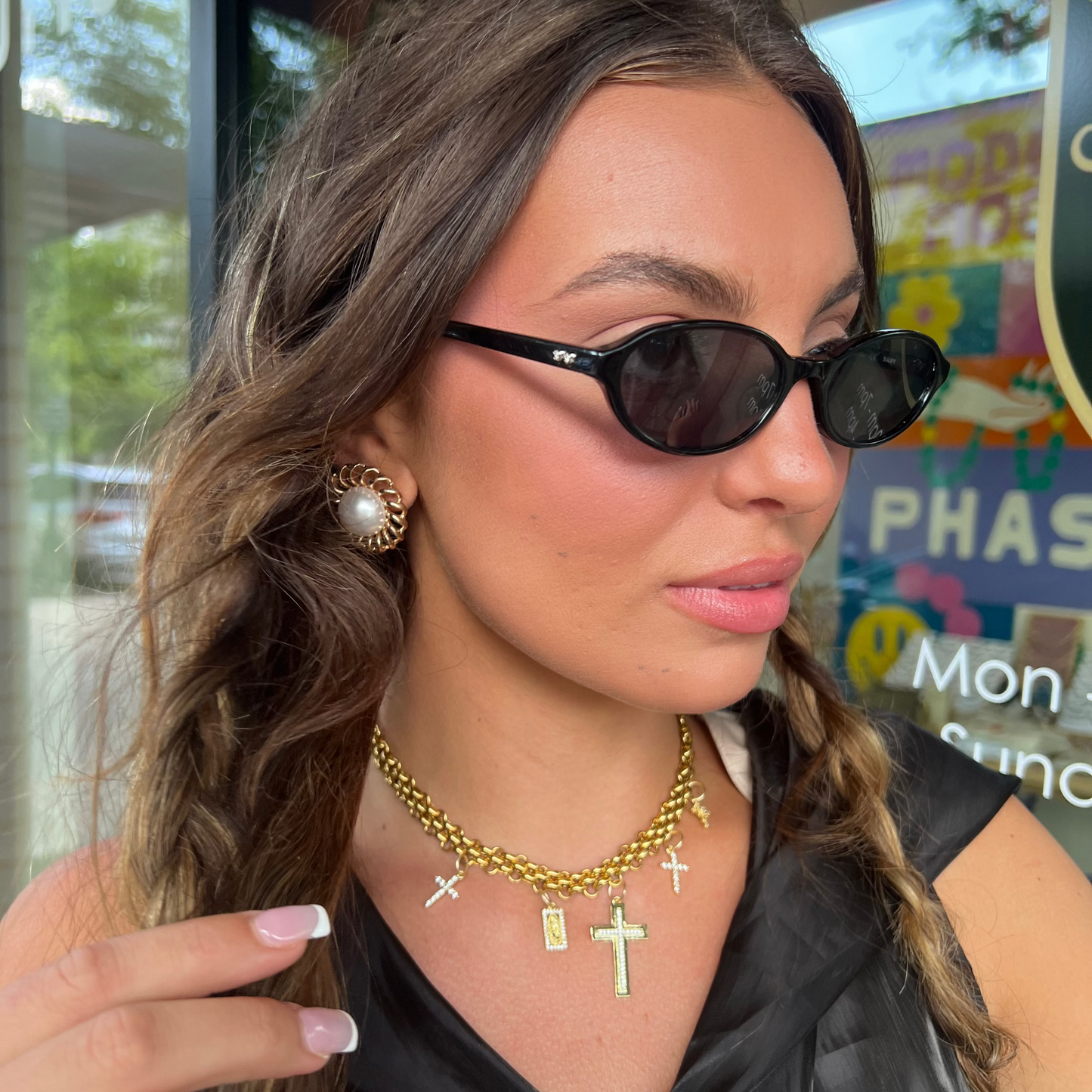 The Marissa Cross Charm Necklace